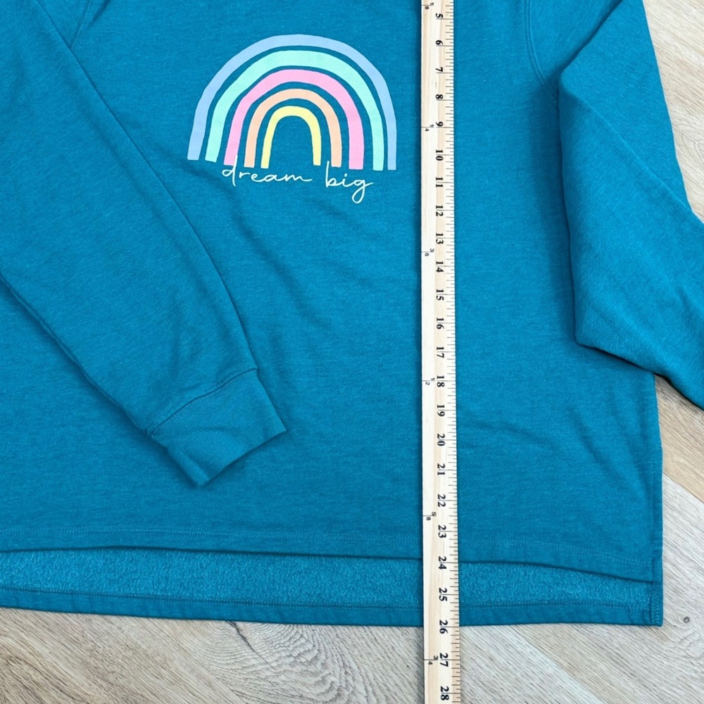 PositiviTees Dream Big Rainbow Sweatshirt Women Size L 12-14
Cozy Relaxed EUC - Picture 2 of 7